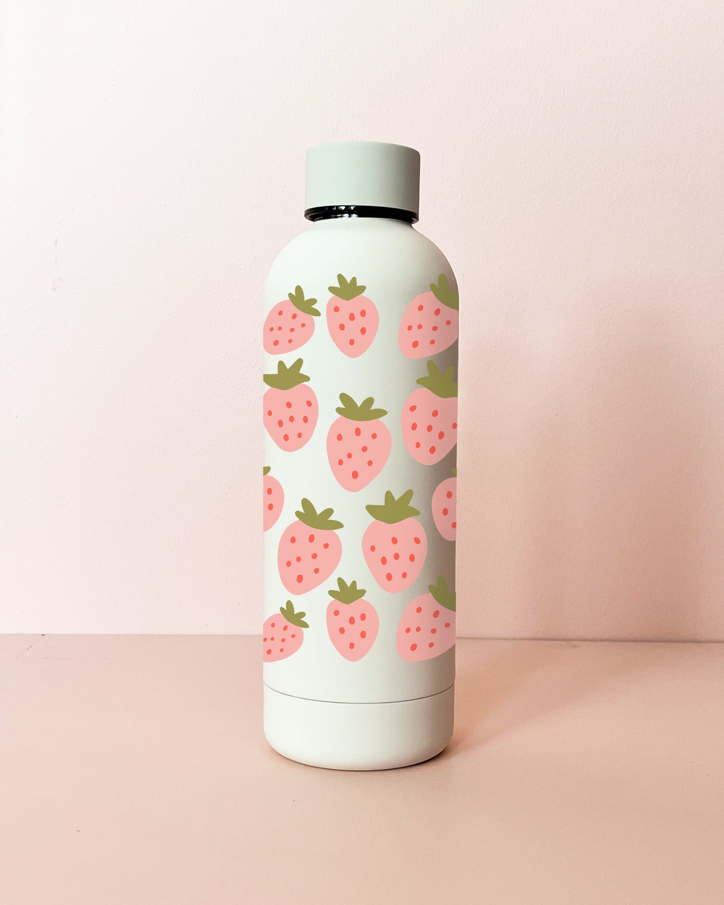 Bouteille en acier inox 17oz - crème Champ de fraises MÖMYboutique