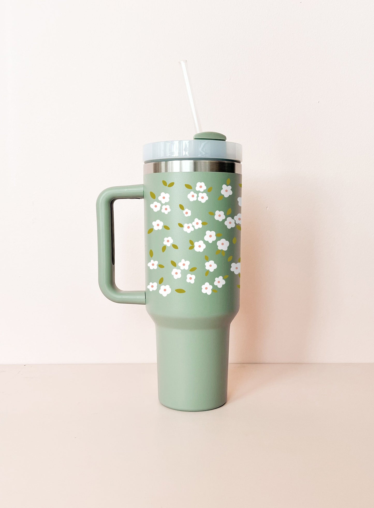 Gobelet isotherme 40oz - sauge Bloom blanc MÖMYboutique