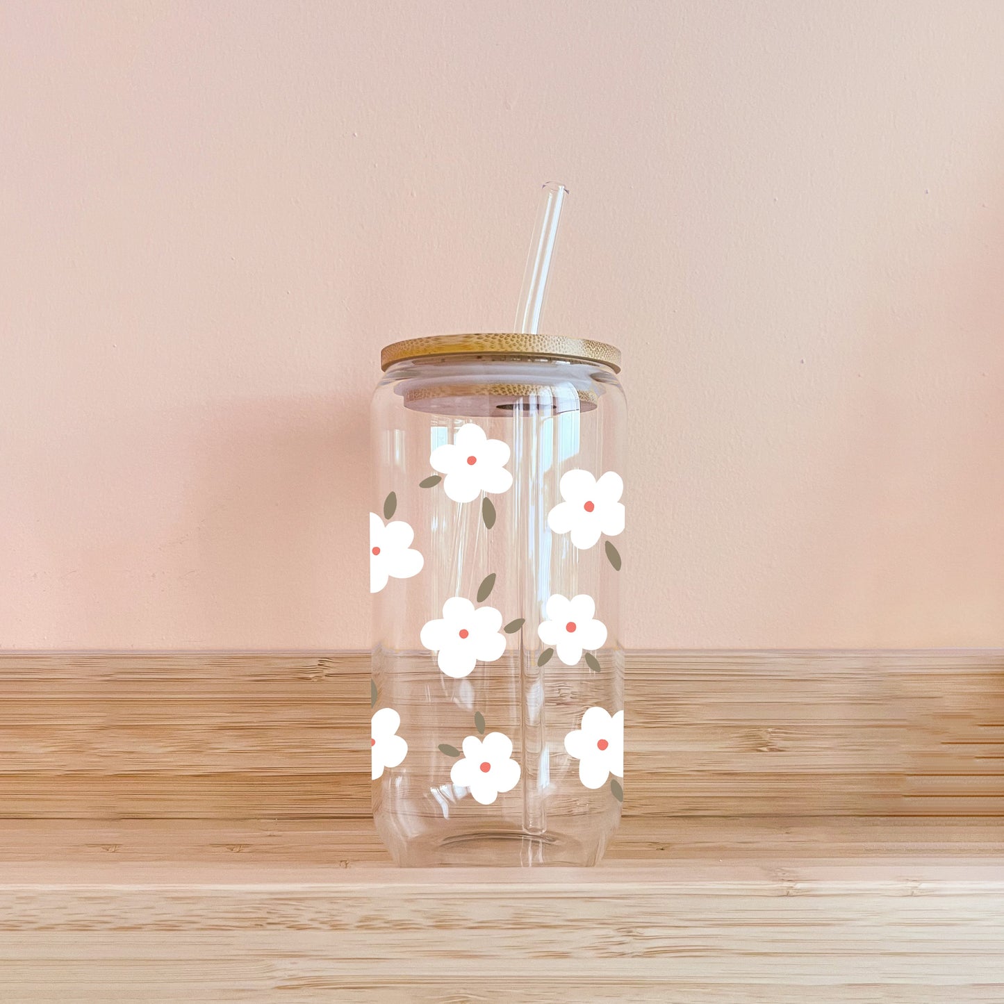 Verre boho - fleurs d'hiver MÖMYboutique