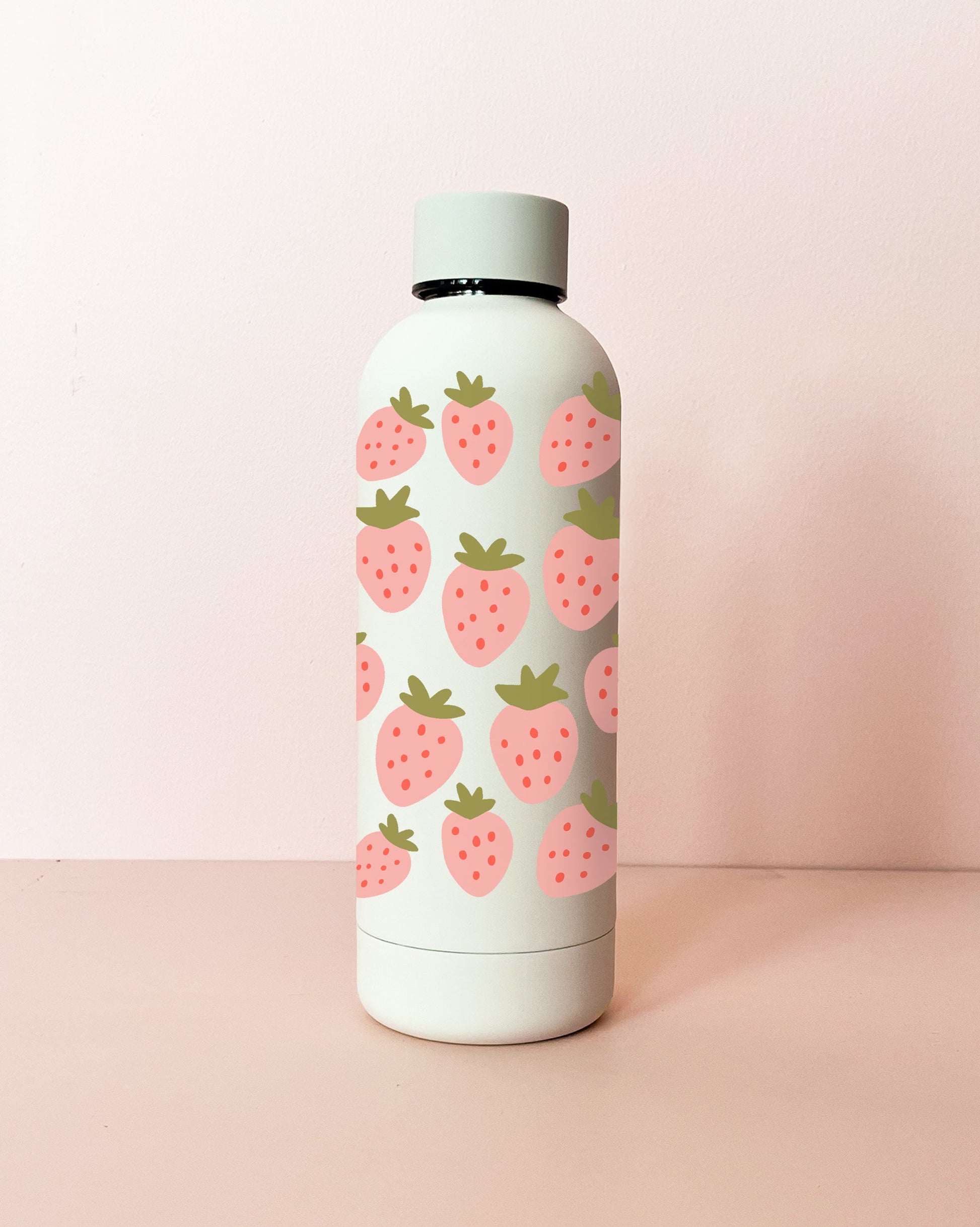 Bouteille en acier inox 17oz - crème Champ de fraises MÖMYboutique
