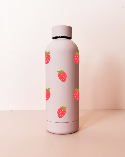 Bouteille en acier inox 17oz - rose pâle Fraises MÖMYboutique