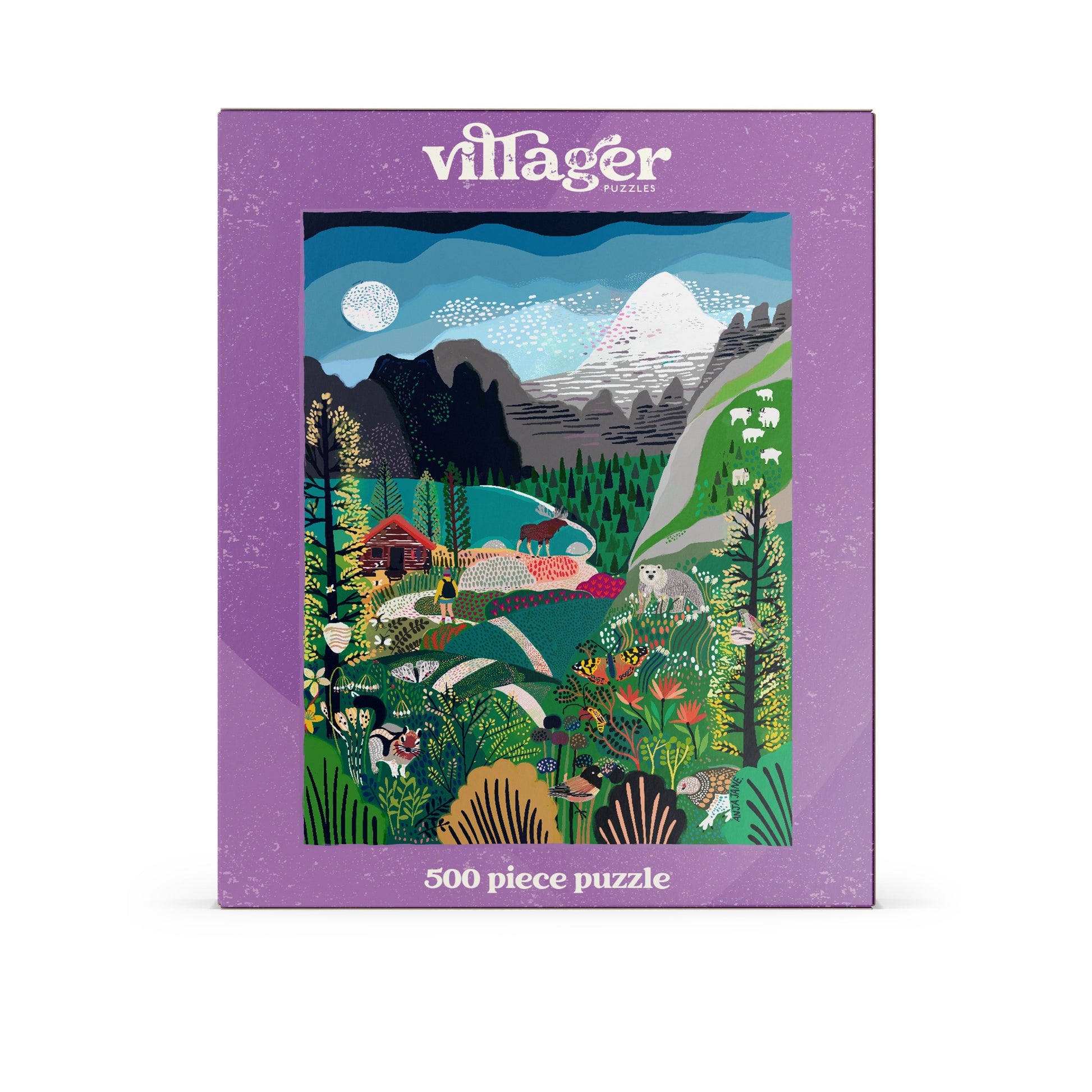 Rockies Explorer | 500-Piece Puzzle for Adults | Designed in Canada by Anja Jane Villager Puzzles