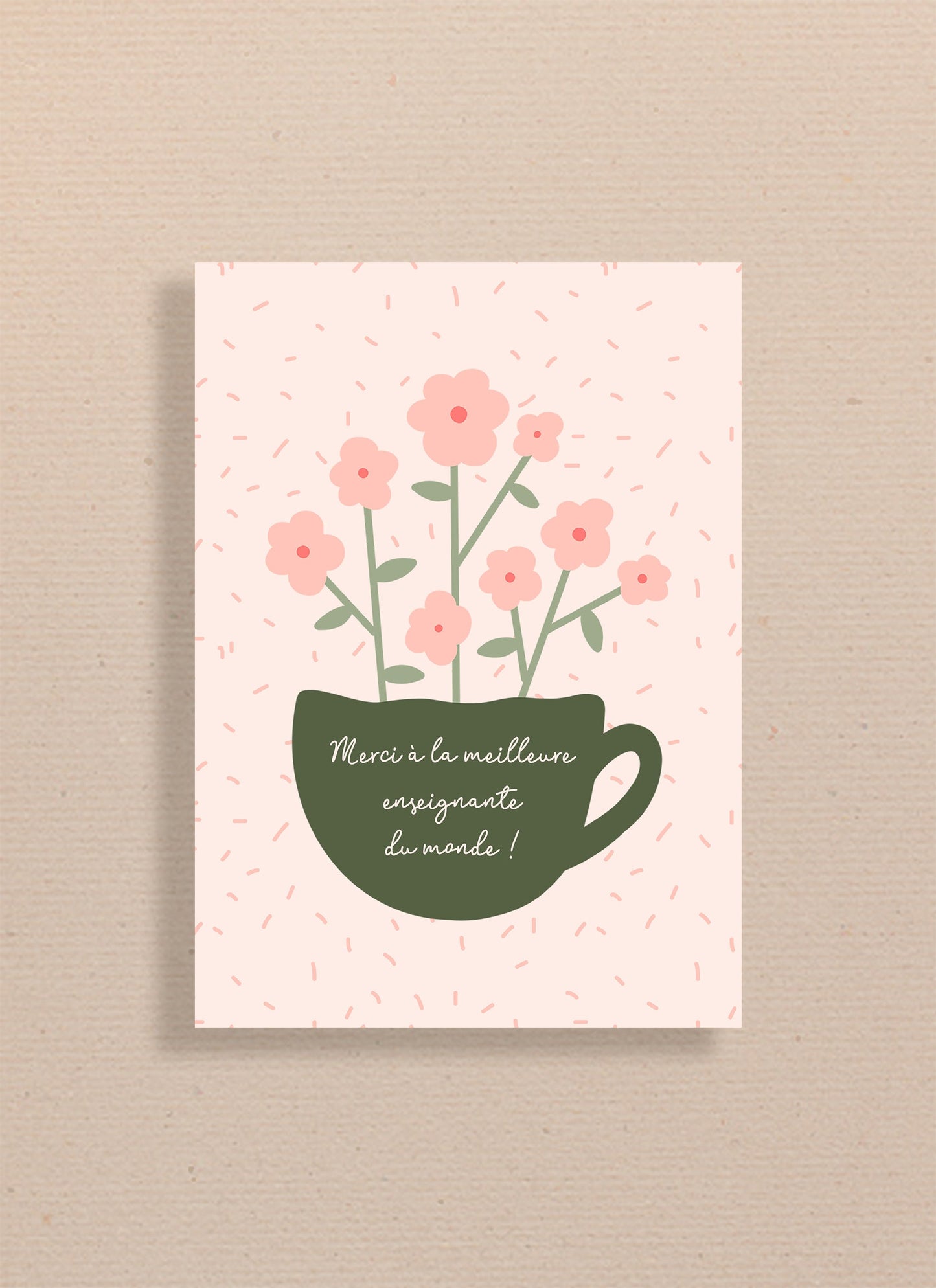 Carte de remerciement enseignante MÖMYboutique