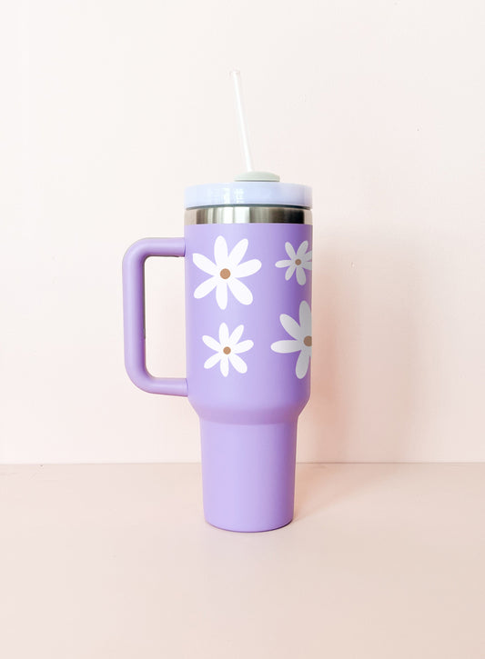 Gobelet isotherme 40oz - lavande Marguerites MÖMYboutique