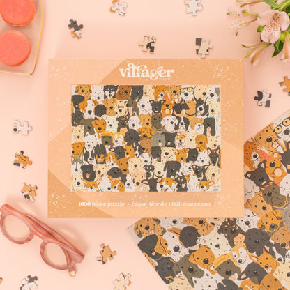 Rescue Dogs | 1000-Piece Puzzle for Adults | Designed in Canada by Rachel Lyon Villager Puzzles