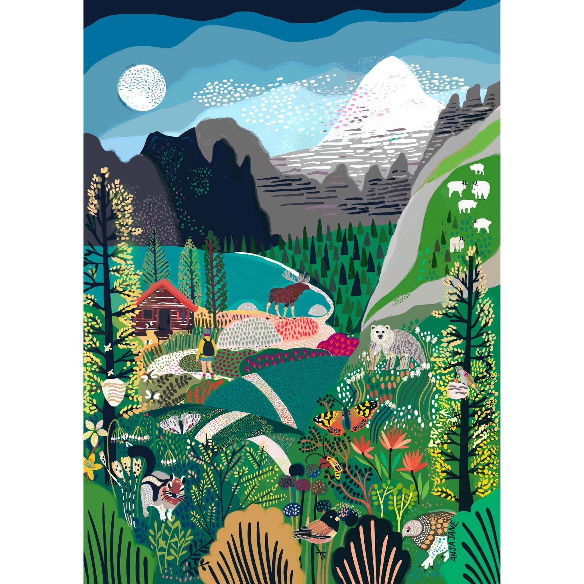 Rockies Explorer | 500-Piece Puzzle for Adults | Designed in Canada by Anja Jane Villager Puzzles