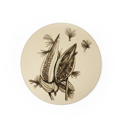 Sous-verres en bois Asclépiade et Monarque - gravés au laser Lasclay