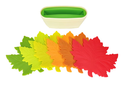 Maple Leaf Coasters - Colourful and Fun 6-Piece Set The Plant Puddle