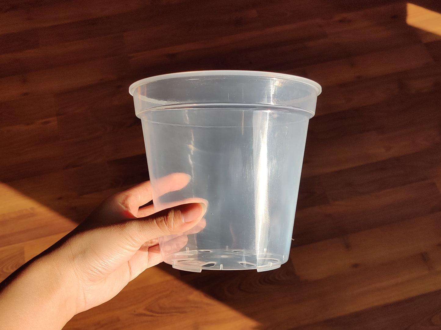 Round Clear Plant Pot - 10 Sizes With Bottom Drainage The Plant Puddle