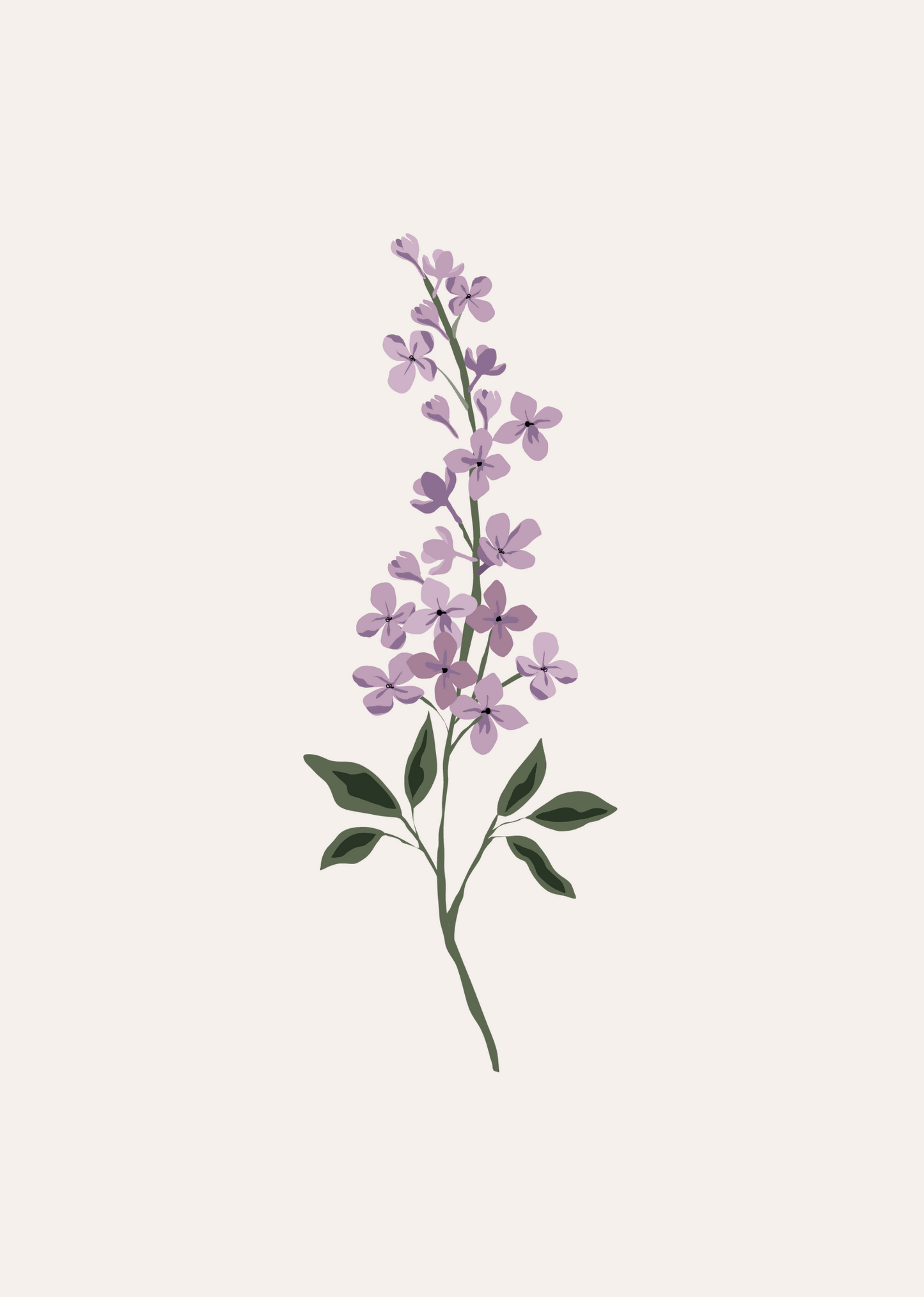 Lilas Flower Art Print Mimi & August