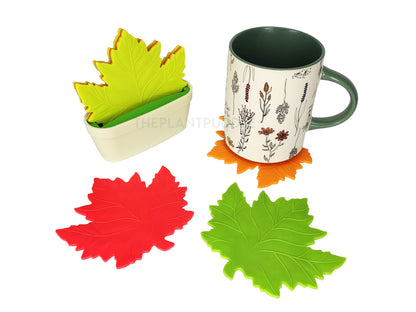 Maple Leaf Coasters - Colourful and Fun 6-Piece Set The Plant Puddle