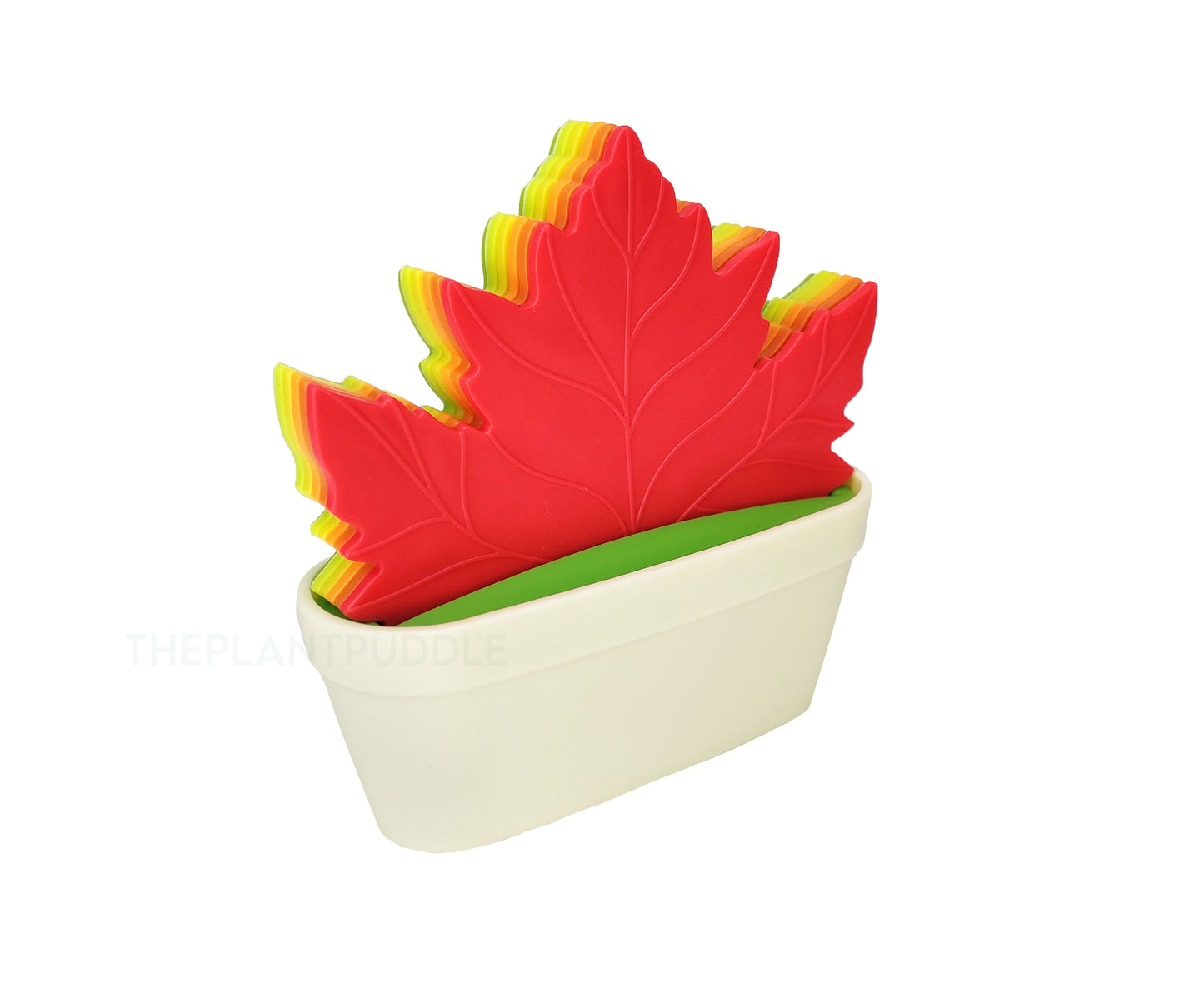 Maple Leaf Coasters - Colourful and Fun 6-Piece Set The Plant Puddle