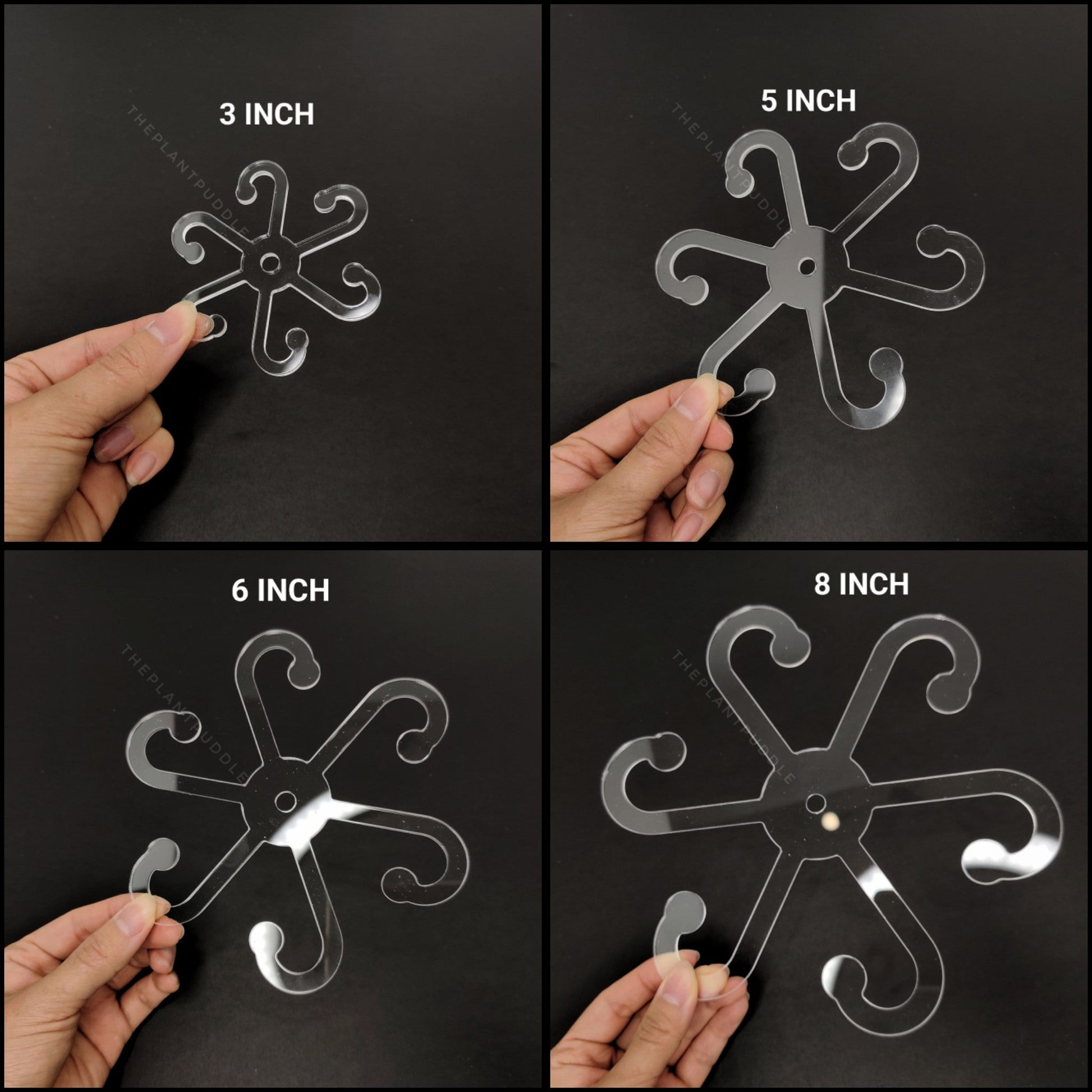 Plant Stem Holder - 6 Arms For Supporting Petioles The Plant Puddle