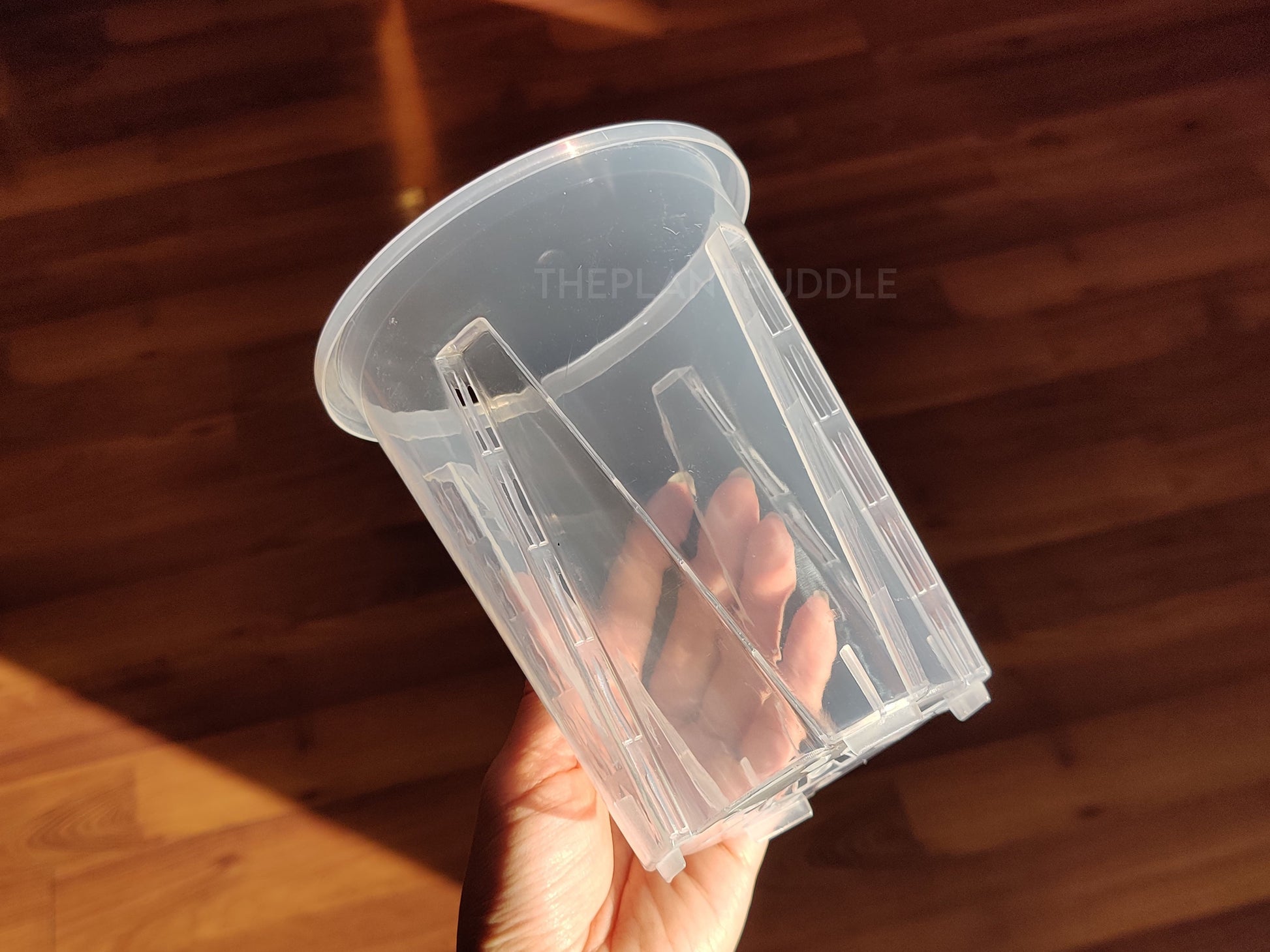 Tall Clear Plant Pot - High Drainage And Sturdy Design The Plant Puddle