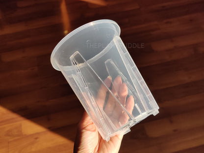 Tall Clear Plant Pot - High Drainage And Sturdy Design The Plant Puddle
