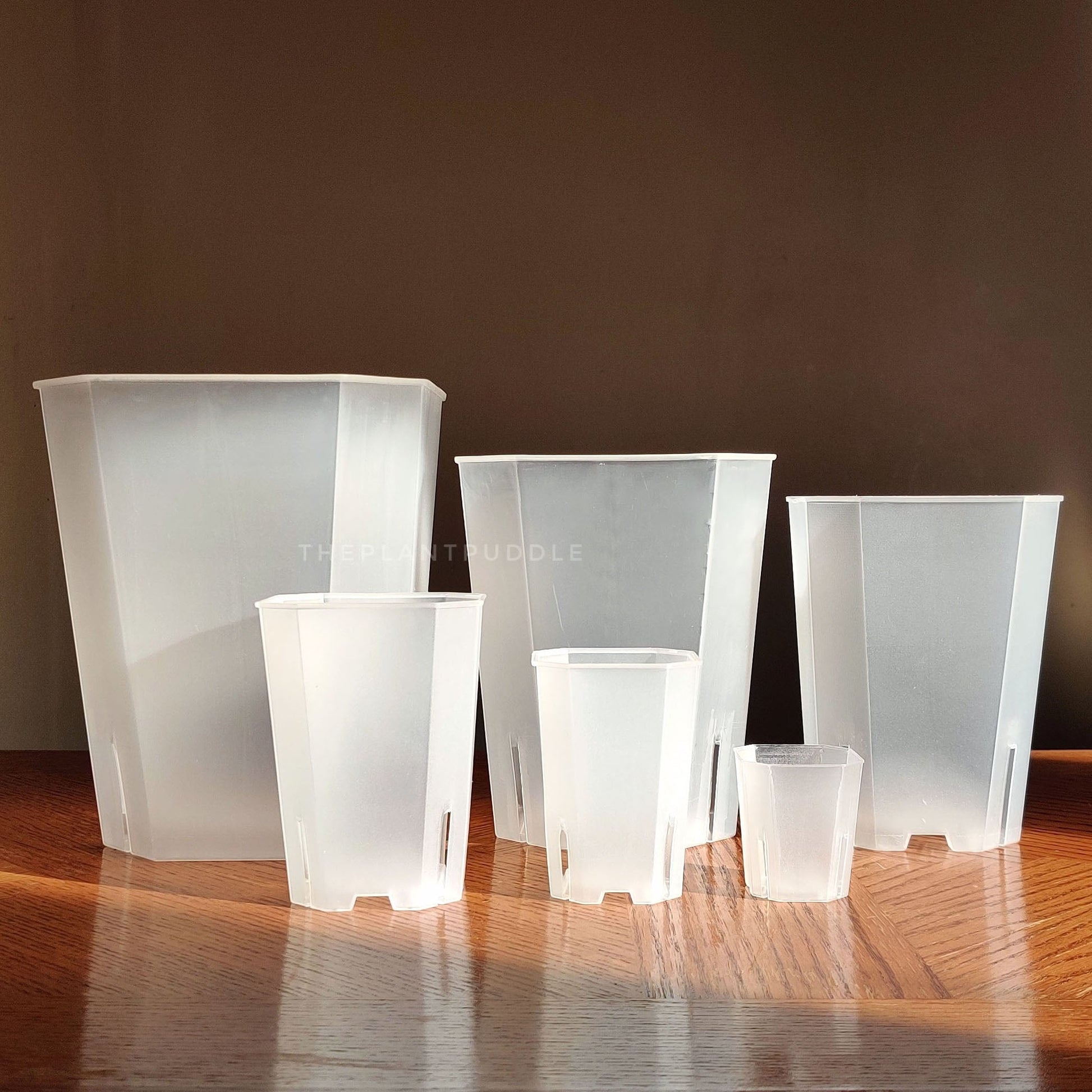 Square Frosted Plant Pot - High Drainage And Easy To Organize The Plant Puddle