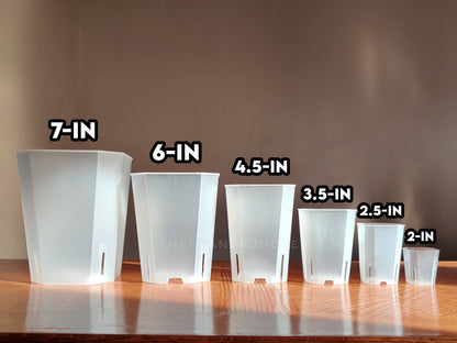 Square Frosted Plant Pot - High Drainage And Easy To Organize The Plant Puddle