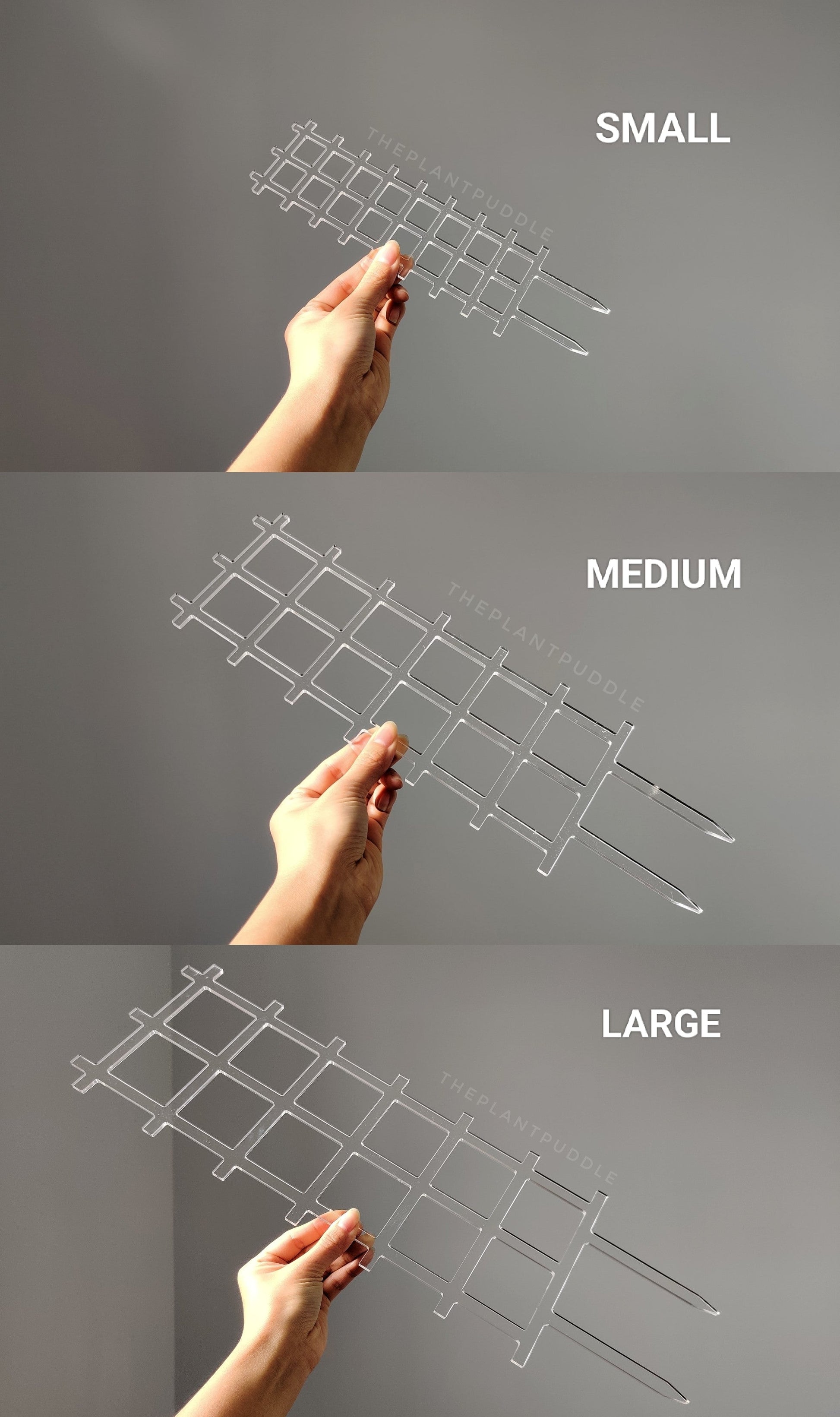 Fence Lattice Plant Trellis - Super Clear Acrylic The Plant Puddle